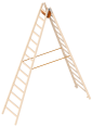 Layher 1038 Holzstehleiter 2x14 Sprossen Layher 1038 Holzstehleiter 2x14 Sprossen-small
