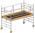 Layher Rollgerüst Uni Breit P2 Safety Plus mit Doppelgeländer 3,20m AH