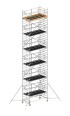 Layher Rollgerüst Uni Breit P2 Safety Plus mit Doppelgeländer und ausziehbaren Gerüststützen 13,20m AH