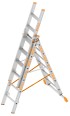 Layher TOPIC 1041 Allzweckleiter mit rutschhemmenden R12 3x6 Stufen