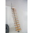 Minka Mittelholmtreppe Monaco 35 - 293,8cm Geschosshöhe Buche Grau Minka Mittelholmtreppe Monaco 35 - 293,8cm Geschosshöhe Buche Grau-small