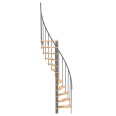 Minka Spindeltreppe Suono Smart 38 - 305,5cm Geschosshöhe Buche Grau für 120x68cm Deckenöffnung Minka Spindeltreppe Suono Smart 38 - 305,5cm Geschosshöhe Buche Grau für 120x68cm Deckenöffnung-small