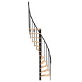 Minka Spindeltreppe Suono Smart 38 - 305,5cm Geschosshöhe Buche Schwarz für 120x68cm Deckenöffnung Minka Spindeltreppe Suono Smart 38 - 305,5cm Geschosshöhe Buche Schwarz für 120x68cm Deckenöffnung-small