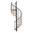 Minka Spindeltreppe Venezia Smart 38 - 305,5cm Geschosshöhe Buche Schwarz 120cm Durchmesser-small