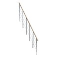 Minka Zweites Geländer für die Raumspartreppen Quatro, Quatro Turn, Style und Style Turn Buche Schwarz