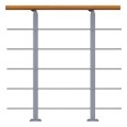Dolle Brüstungsgeländer Erweiterungs-Set - Buche Unterkonstruktion Perlgrau - Frankfurt, Hamburg, Berlin, Sydney