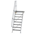 MUNK Treppe mit Plattform 60° inkl. einen Handlauf, 800mm Stufenbreite, 8 Stufen