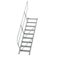 MUNK Treppe 45°  inkl. einen Handlauf, 600mm Stufenbreite, 9 Stufen