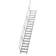 MUNK Treppe 45°  inkl. einen Handlauf, 600mm Stufenbreite, 18 Stufen