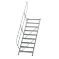 MUNK Treppe 45°  inkl. einen Handlauf, 800mm Stufenbreite, 9 Stufen