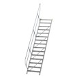 MUNK Treppe 45°  inkl. einen Handlauf, 800mm Stufenbreite, 15 Stufen