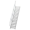 MUNK Treppe 45°  inkl. einen Handlauf, 800mm Stufenbreite, 16 Stufen