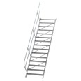 MUNK Treppe 45°  inkl. einen Handlauf, 1000mm Stufenbreite, 15 Stufen