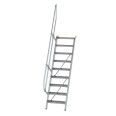 MUNK Treppe 60°  inkl. einen Handlauf, 600mm Stufenbreite, 9 Stufen