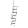 MUNK Treppe 60°  inkl. einen Handlauf, 600mm Stufenbreite, 13 Stufen