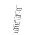 MUNK Treppe 60°  inkl. einen Handlauf, 600mm Stufenbreite, 14 Stufen