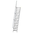 MUNK Treppe 60°  inkl. einen Handlauf, 600mm Stufenbreite, 15 Stufen