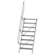 MUNK Treppe 60°  inkl. einen Handlauf, 800mm Stufenbreite, 8 Stufen