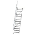 MUNK Treppe 60°  inkl. einen Handlauf, 800mm Stufenbreite, 15 Stufen