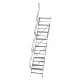 MUNK Treppe 60°  inkl. einen Handlauf, 800mm Stufenbreite, 16 Stufen