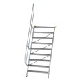 MUNK Treppe 60°  inkl. einen Handlauf, 1000mm Stufenbreite, 9 Stufen