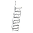 MUNK Treppe 60°  inkl. einen Handlauf, 1000mm Stufenbreite, 16 Stufen