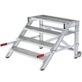 MUNK Arbeitspodest fahrbar Stahl-Gitterrost 1000mm Stufenbreite 4 Stufen MUNK Arbeitspodest fahrbar Stahl-Gitterrost 1000mm Stufenbreite 4 Stufen-small