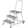 MUNK Arbeitspodest fahrbar mit Stahl-Gitterrost mit Handlauf 3 Stufen MUNK Arbeitspodest fahrbar mit Stahl-Gitterrost mit Handlauf 3 Stufen-small