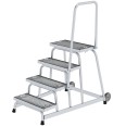 MUNK Arbeitspodest fahrbar mit Stahl-Gitterrost mit Handlauf 4 Stufen MUNK Arbeitspodest fahrbar mit Stahl-Gitterrost mit Handlauf 4 Stufen-small