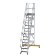 MUNK Plattformtreppe fahrbar 60° Stufenbreite 600mm 14 Stufen