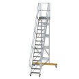 MUNK Plattformtreppe fahrbar 60° Stufenbreite 600mm 15 Stufen