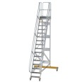 MUNK Plattformtreppe fahrbar 60° Stufenbreite 600mm 16 Stufen
