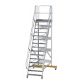 MUNK Plattformtreppe fahrbar 60° Stufenbreite 1000mm 15 Stufen