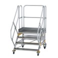 MUNK Plattformtreppe fahrbar 45° Stufenbreite 1000mm 4 Stufen