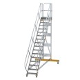 MUNK Plattformtreppe fahrbar 45° Stufenbreite 600mm 16 Stufen