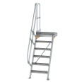 MUNK Treppe mit Plattform 60° inkl. einen Handlauf, 600mm Stufenbreite, 6 Stufen