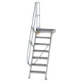 MUNK Treppe mit Plattform 60° inkl. einen Handlauf, 600mm Stufenbreite, 7 Stufen
