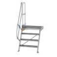 MUNK Treppe mit Plattform 60° inkl. einen Handlauf, 800mm Stufenbreite, 4 Stufen