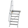 MUNK Treppe mit Plattform 60° inkl. einen Handlauf, 800mm Stufenbreite, 6 Stufen