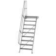 MUNK Treppe mit Plattform 60° inkl. einen Handlauf, 800mm Stufenbreite, 9 Stufen