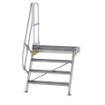 MUNK Treppe mit Plattform 60° inkl. einen Handlauf, 1000mm Stufenbreite, 4 Stufen