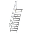 MUNK Treppe mit Plattform 45° inkl. einen Handlauf, 800mm Stufenbreite, 12 Stufen-small