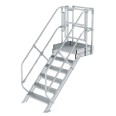 MUNK Treppen-Modul 1250mm Plattformoberkante Aluminium geriffelt 6 Stufen-small