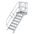 MUNK Treppen-Modul 1460mm Plattformoberkante Aluminium geriffelt 7 Stufen-small