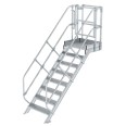 MUNK Treppen-Modul 1670mm Plattformoberkante Aluminium geriffelt 8 Stufen-small
