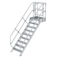 MUNK Treppen-Modul 1870mm Plattformoberkante Aluminium geriffelt 9 Stufen-small
