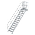 MUNK Treppen-Modul 2700mm Plattformoberkante Aluminium geriffelt 13 Stufen-small