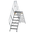 MUNK Überstieg 45° inkl. einen Handlauf, Stufenbreite 600mm, 2x7 Stufen