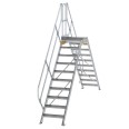 MUNK Überstieg 45° inkl. einen Handlauf, Stufenbreite 600mm, 2x10 Stufen