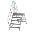 MUNK Überstieg 45° inkl. einen Handlauf, Stufenbreite 800mm, 2x5 Stufen